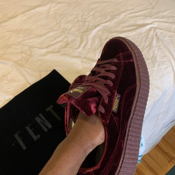 Puma Fenty Velvet Creeper by Rihanna (Burgundy) - Picture 6 of 6